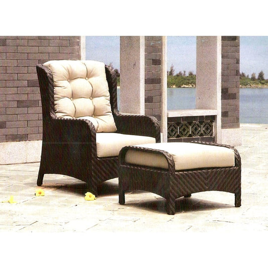 Rattan Sofa with Ottoman