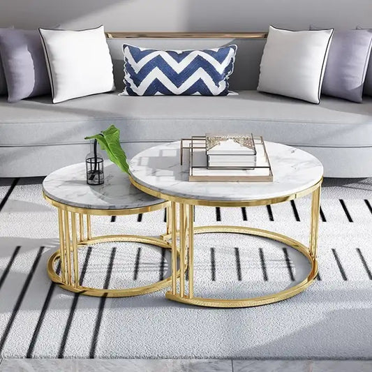 Foshan Calla Coffee Table Furniture 2-Piece Stackable Elegant Coffee Tables