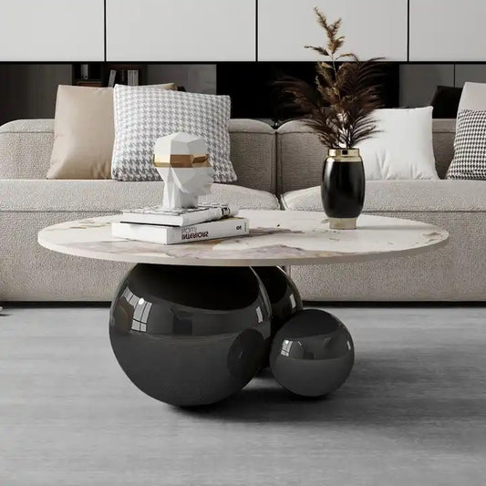 Foshan Calla Marble Coffee Table Globe Balls Design