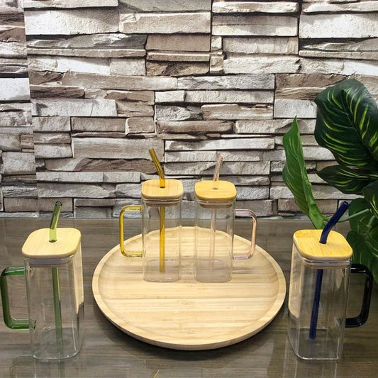 FrostSip Big Ice Tea Glass with Straw and Lid