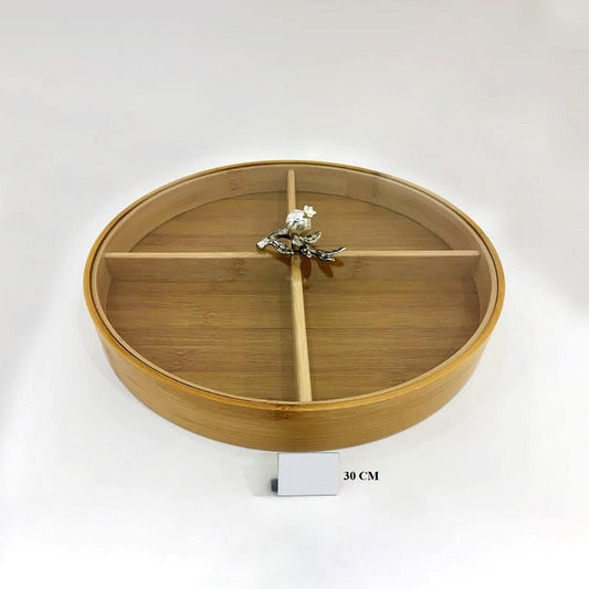 Orchid 4-Part Round Serving Dish