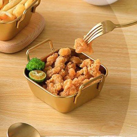 Golden Serving Basket 10.5 x 10.5 CM