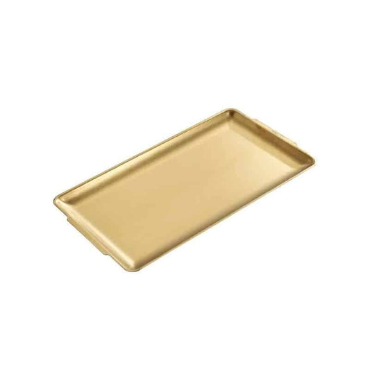 Elegant Gold Rectangular Serving Tray