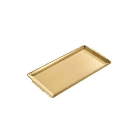 Golden Elegance Rectangular Tray