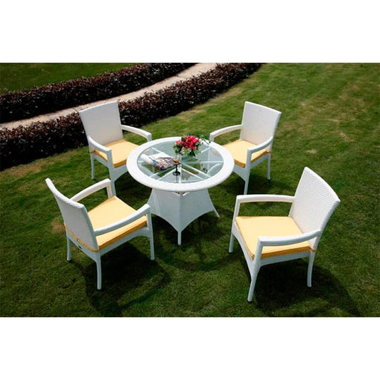 Leisure Furniture Rattan Kd Table and Stackable Chair