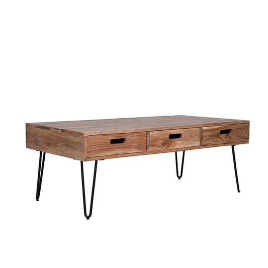 Jofran Living Room Rollins 3 Drawer Coffee Table