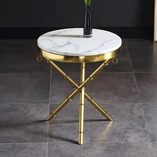 Golden Stainless Steel Corner Table Modern