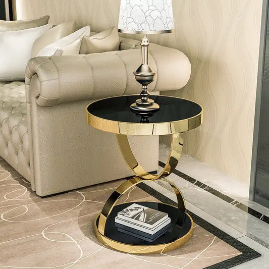 End Table Gold Plated Table