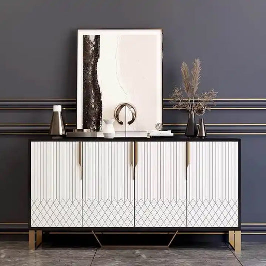 Elegant White Minimalist Side Board