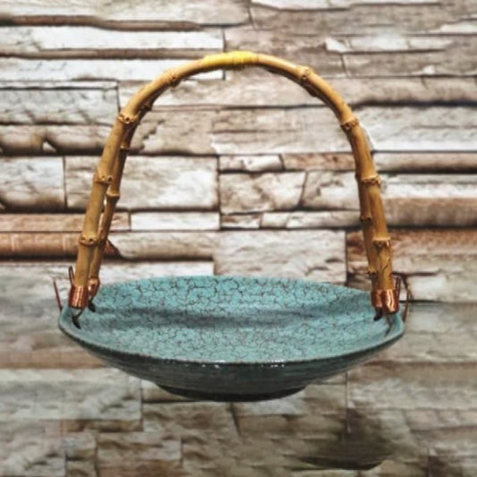 Artisan Ceramic Basket - 8 Inch