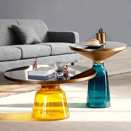 Foshan Calla Modern Vase-Shaped Glass Coffee Table