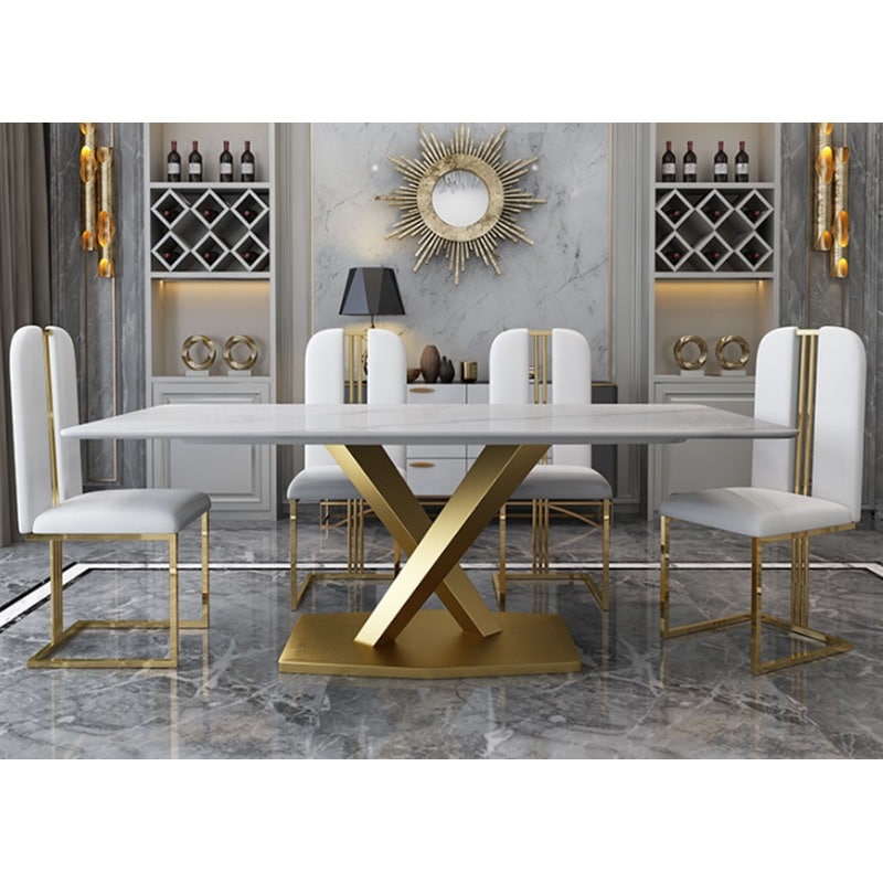 Italian Modern Dining Table & Chair Set
